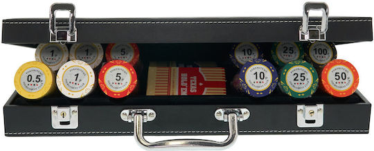 Pokeritems Σετ 300 Αριθμημένες Μάρκες Poker 14gr σε Βαλίτσα