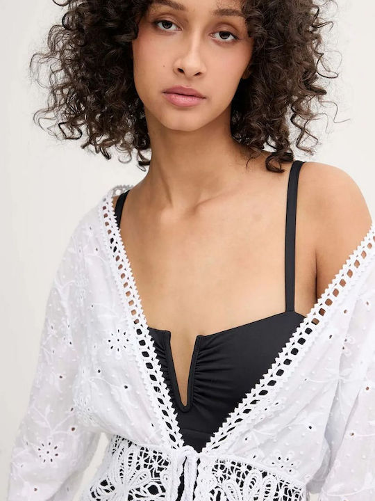 Guess Women's Kimono Beachwear White