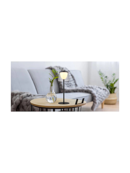 Globo Lighting Table Lamp LED with Black Shade and Base