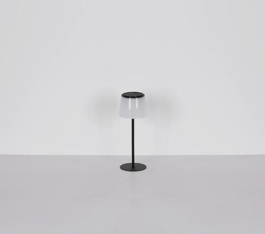 Globo Lighting Metal Table Lamp with Black Shade and Base