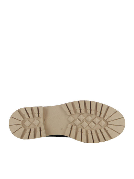 Leather Women's Moccasins in Blue Color