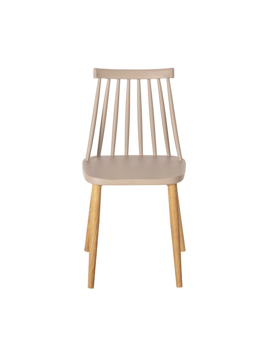 Vanessa Kitchen Polypropylene Chair Cappuccino 43x47.5x77cm 4pcs