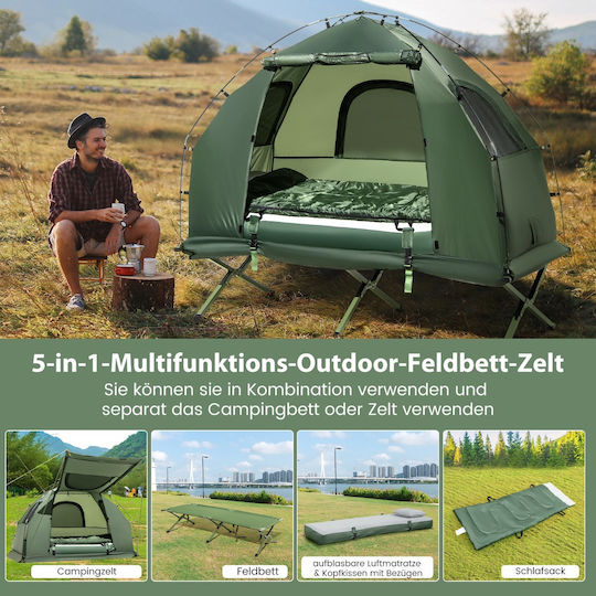 Costway Σκηνή Camping Μπεζ 3 Εποχών 194x87x167εκ.