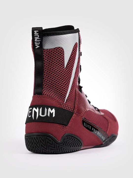 Venum Elite Boxing Shoes Silver
