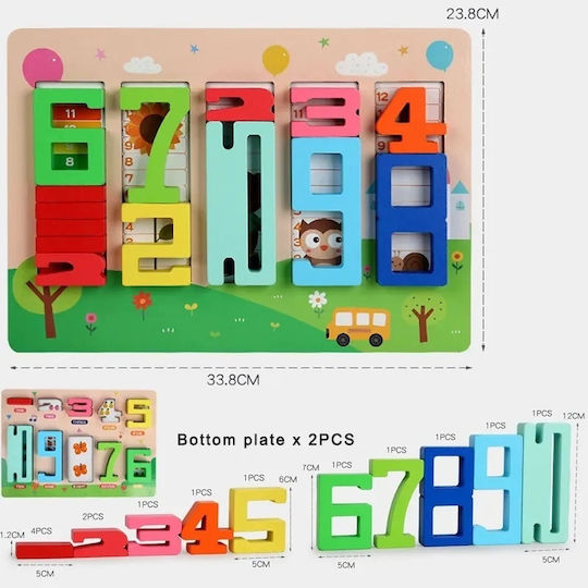 Creative Joc Educațional Litere și numere din Lemn pentru 3+ ani Ani