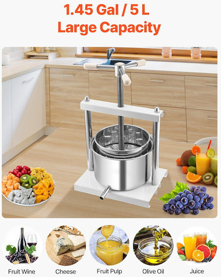 Vevor GJYZJTMBXG5LYJY58V0 Grape Press Handbuch 5Es