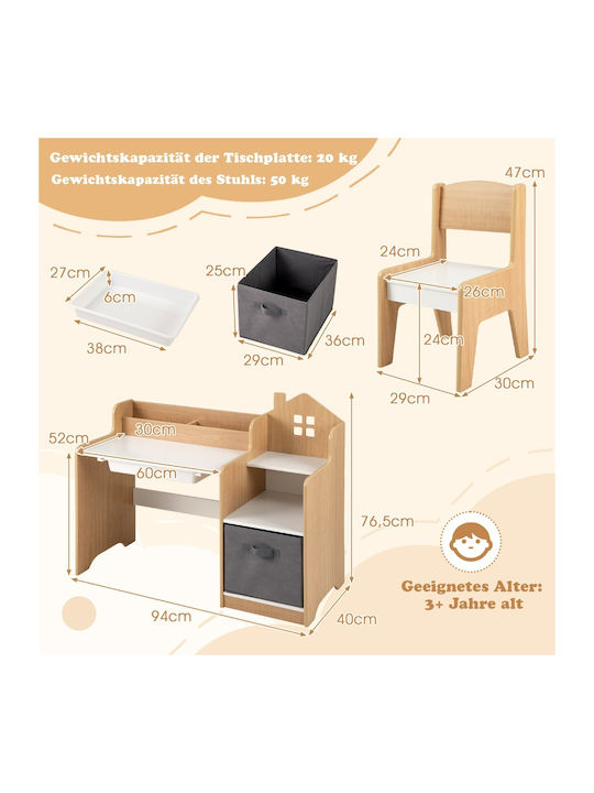 Kids Desk made of Melamine White