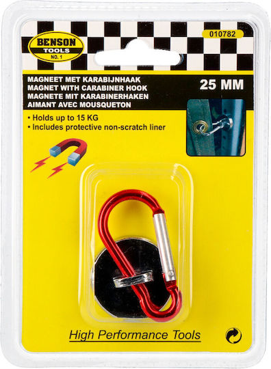 Snap Bensontools Magnet Neodym Rund mit Anziehungskraft 0.04kg mit Haken 25x25mm 1Stück