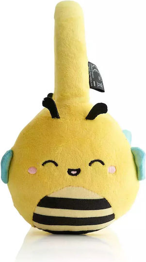Lazerbuilt Squishmallows Plush Kabellose Bluetooth Kinder Über Ohr Kopfhörer mit 6 Stunden Betriebszeit Sunny The Bee