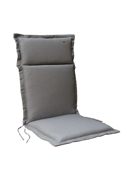 Lianos Waterproof Garden Chair Cushion with Backrest Gray 46x114cm