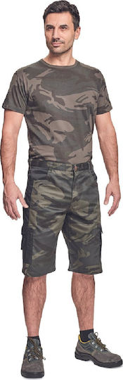 Cerva Mânecă scurtă Tricou Armatei 100% Bumbac în Verde Culoare