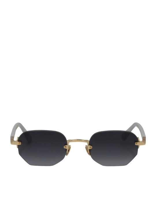 Gast Moonstone Unisex Sunglasses with Gold Metal Frame and Black Gradient Lens MOONSTONE-05-52