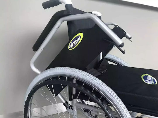 Wheel Economy 24" Rollstuhl 24" Klappbarer Einfacher Typ 41cm Schwarz / Silber