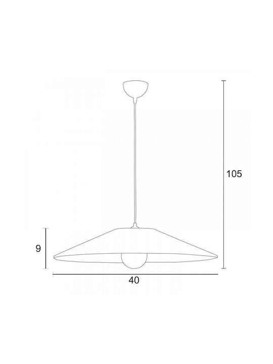 ArkoLight Pendant Light Brown with Rope for Socket E27 40cm
