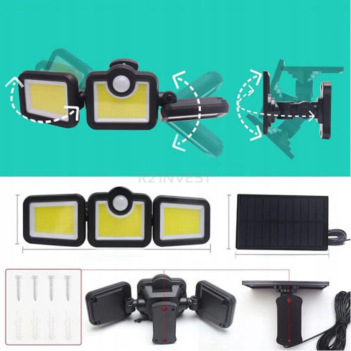 SPM Wall Mounted Solar Light with Cold White Light 6000K IP65