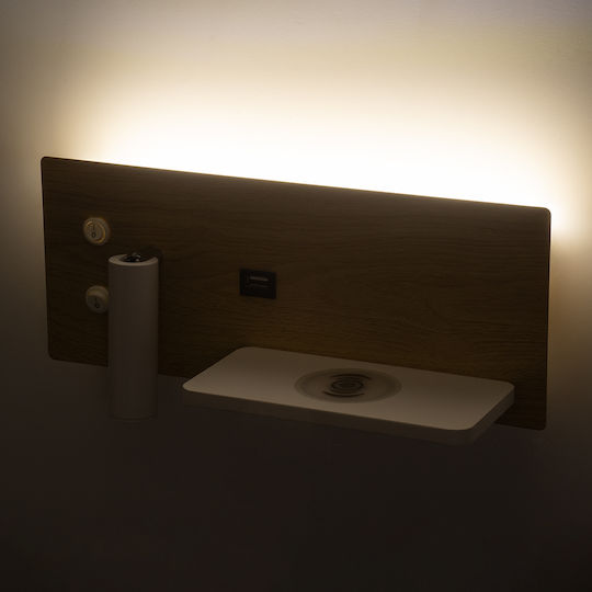 GloboStar Paladin Modern Lamp Wall with Integrated LED and Natural White Light 30x11x12cm