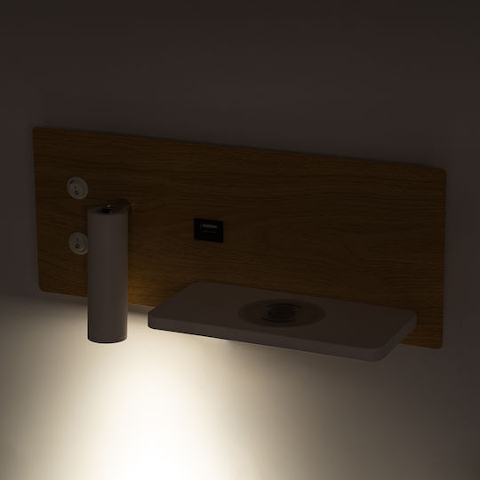 GloboStar Paladin Modern Lamp Wall with Integrated LED and Natural White Light 30x11x12cm