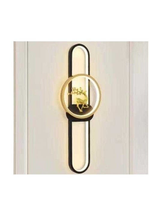 H16 Modern Wandleuchte mit Integrierte LED und Warmes Weiß Licht Gold 20x20x16cm