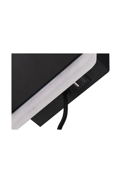 Trio Lighting Модерен Осветително тяло За стена с USB порт Черен 16x16x14см.