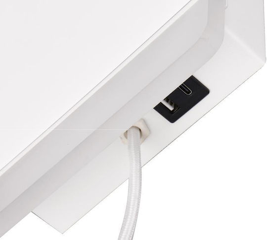 Trio Lighting Modern Lamp Wall Socket with USB Port 16x16x14cm