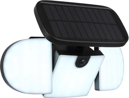 Globo Lighting Στεγανός Ηλιακός Προβολέας LED 10W Ψυχρό Λευκό 6500K με Αισθητήρα Κίνησης IP44