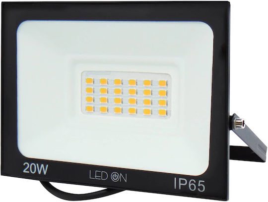 QY-2502 Στεγανός Προβολέας LED 20W Φυσικό Λευκό 4000K IP65