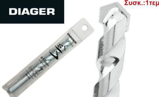 Diager Diamond Drill Carbide with Cylindrical Shank for Masonry, Glass and Tiles 16x400mm