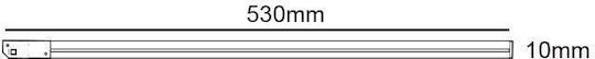 Μινι Νεον Μαγνητικο Φωτιστικο 24v Dc 6w 4000k 200lm 110° Ra90 5yrs L530μμ