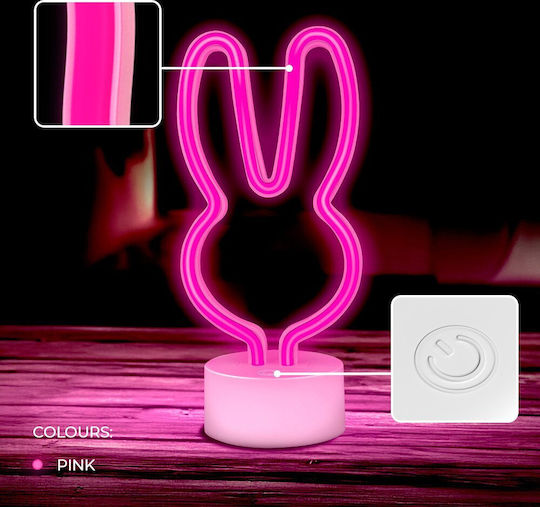Neon Led On Stand Rabbit Pink Usb-c Fsc-10 Forever Light