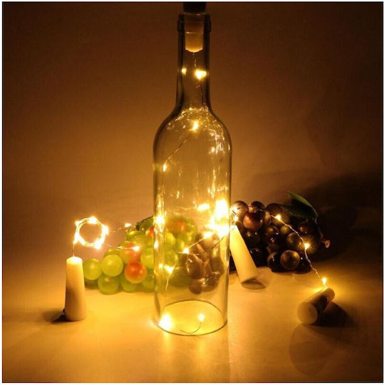 Decolight Διακοσμητικό Φωτιστικό Φωτάκια Χαλκού 40 LED Θερμό Φως LED Θερμό Λευκό Μπουκάλι 10εκ.