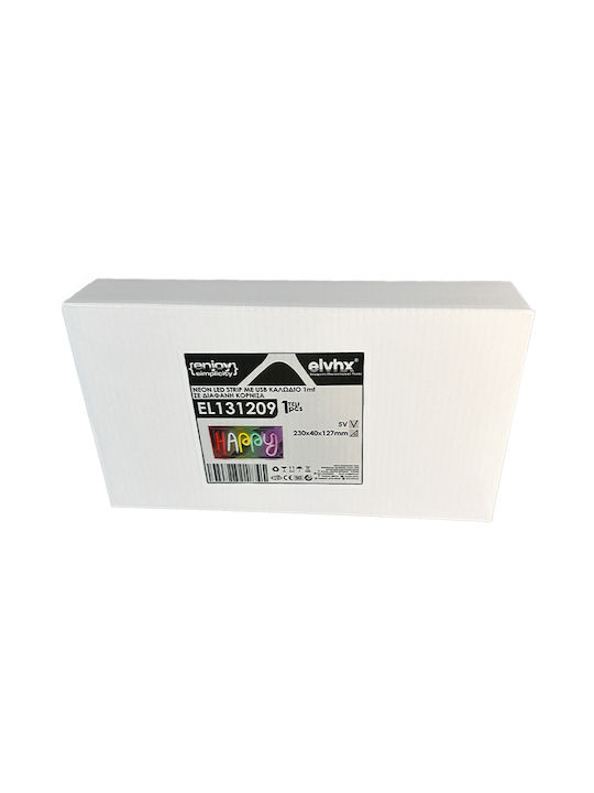 Elvhx Neon Διακοσμητικό Φωτιστικό LED 4εκ.