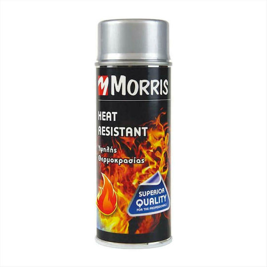 Benman Σπρέι Βαφής Heat Resistant Lacquer 800‎°C Υψηλής Θερμοκρασίας με Ματ Εφέ Γκρι 400ml