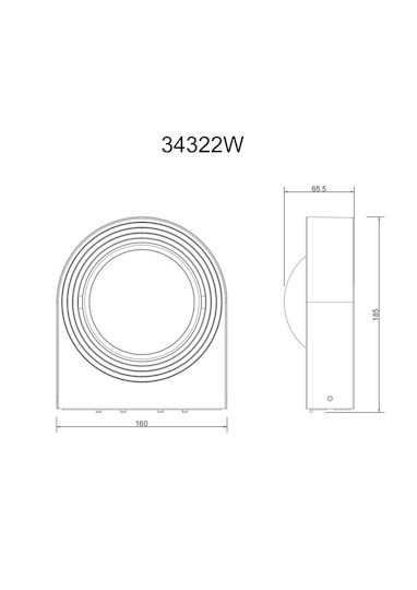 Globo Lighting Wall-Mounted Outdoor Light LED IP44 6.3W with Warm White Light 16x6.6εκ.
