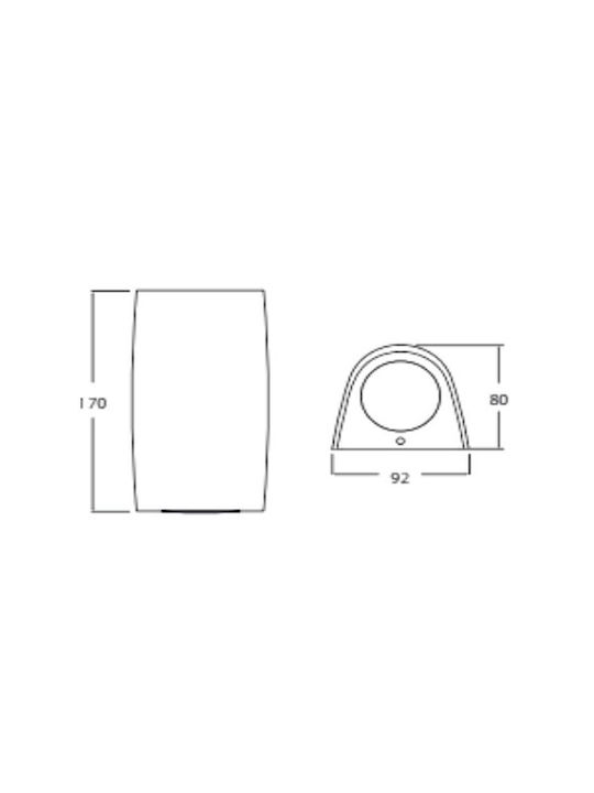 Fumagalli Marta 90 Wall-Mounted Outdoor Lighting 9.2x8x17cm