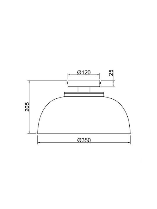 Trio Lighting Punch Plafonieră de Tavan 35buc Neagră cu Soclu E27
