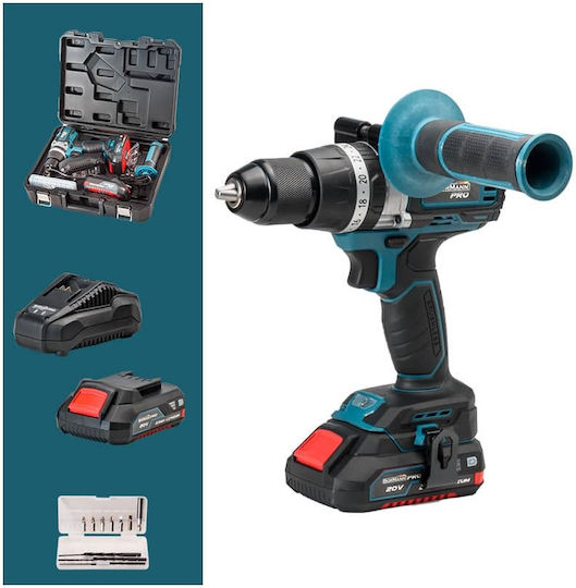 Bormann Pro BBP5140 Percussive Battery Brushless Drill Driver 20V 2x2Ah