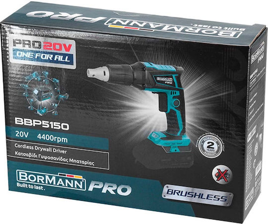 Bormann Pro BBP5150 Κατσαβίδι Γυψοσανίδας Μπαταρίας Solo Brushless 20V