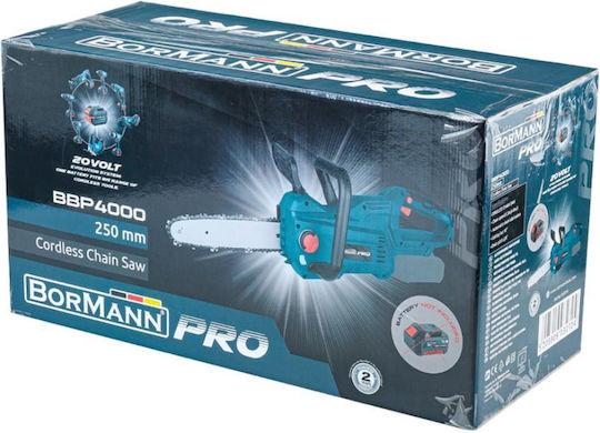 Bormann Pro BBP4000 Αλυσοπρίονο Μπαταρίας Solo Brushless 20V 4kg με Λάμα 25cm