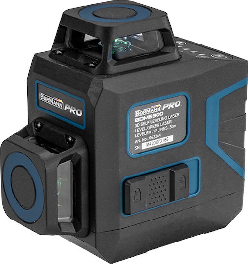 Bormann Pro BDM6900 Αυτορυθμιζόμενο Γραμμικό Αλφάδι Laser Πράσινης Δέσμης με Εύρος Εργασίας 30m