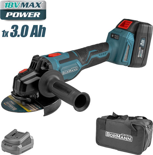 Bormann Pro BCD2635 Τροχός 125mm Μπαταρίας Brushless με Ρύθμιση Στροφών 1x3Ah