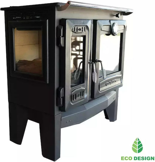 Caliskan 216-3D Steel Wood Stove with Oven 8.45kW Inox