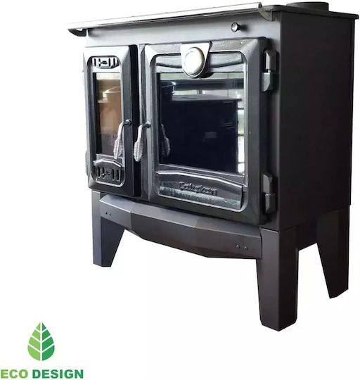 Caliskan 216-3D Steel Wood Stove with Oven 8.45kW Inox