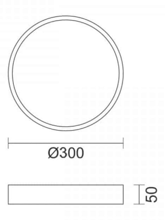 Spot Light Round Outdoor LED Panel 28W with Warm to Cool White Light 30cm