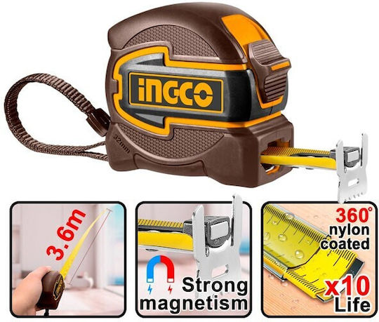 Ingco Tape Measure with Magnet 32mm x 8m