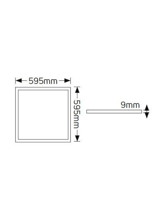 Geyer LED Panel 40W με Θερμό Λευκό Φως 3000K