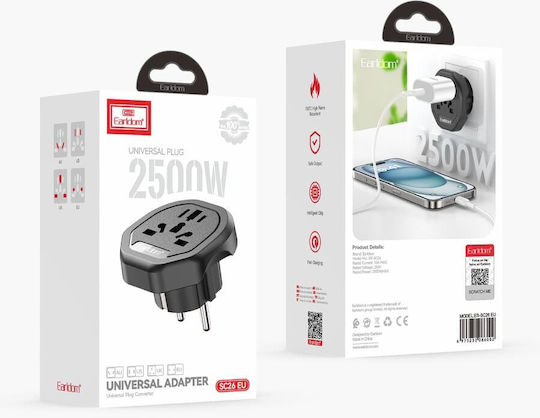 Earldom Steckdosenadapter zu Universal