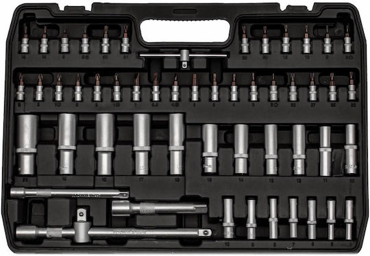 Καρυδακια 172 Τεμαχιων 1/4'' 3/8'' 1/2'' Rockforce