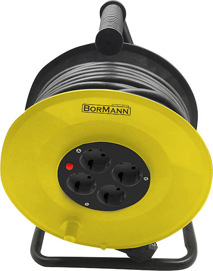 Bormann BCR2225 Extension Reel Cord 3 x 1.5mm²/25m Yellow