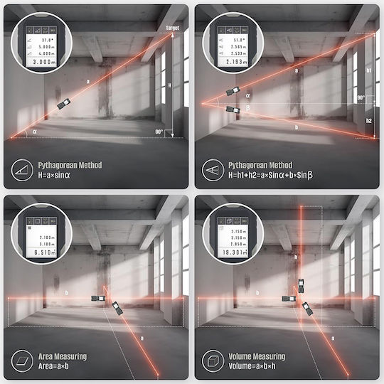 Bormann Laser Distance Meter BDM7100 with Range up to 200m