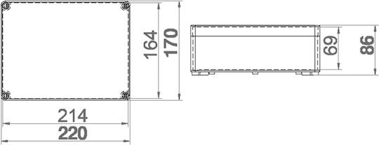 Eurolamp Elektrisches Gehäuse für Außenmontage Wasserdicht IP65